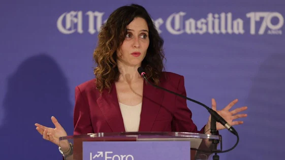 Isabel Díaz Ayuso, durante su intervención en el Foro Económico de El Norte de Castilla.