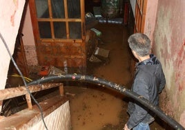 Inundaciones en una vivienda en Ayllón, el año pasado.