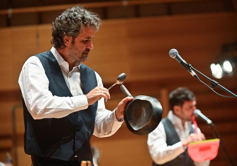 Diego Galaz y Jorge Arribas, en el escenario del Miguel Delibes.