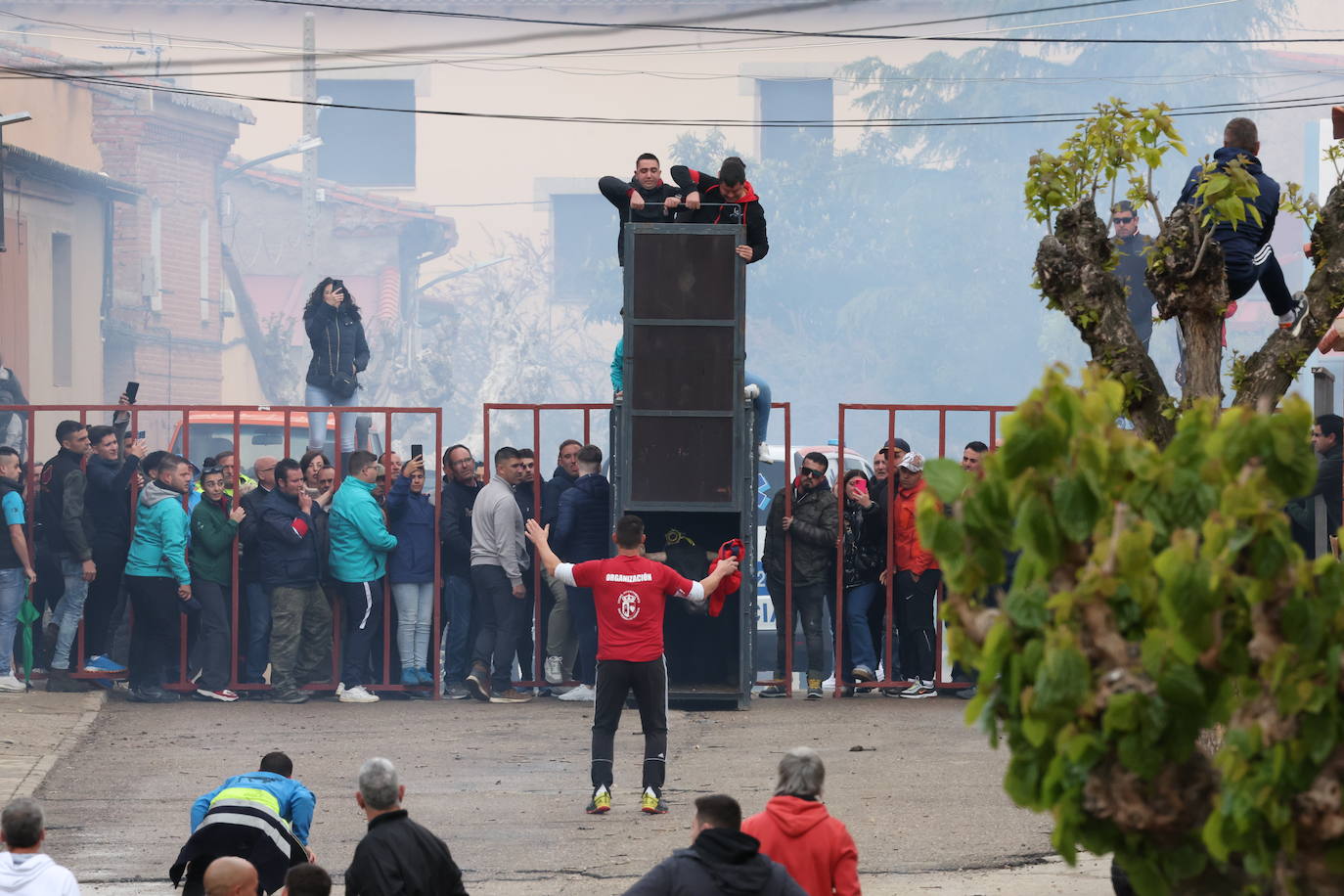 El encierro en San Román de Hornija, en imágenes