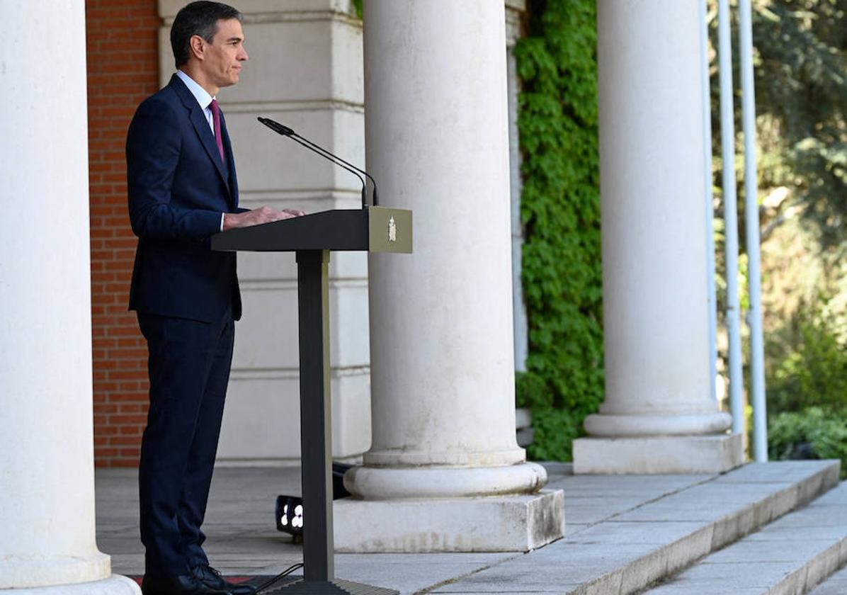 Pedro Sánchez, este lunes al anunciar su no dimisión.