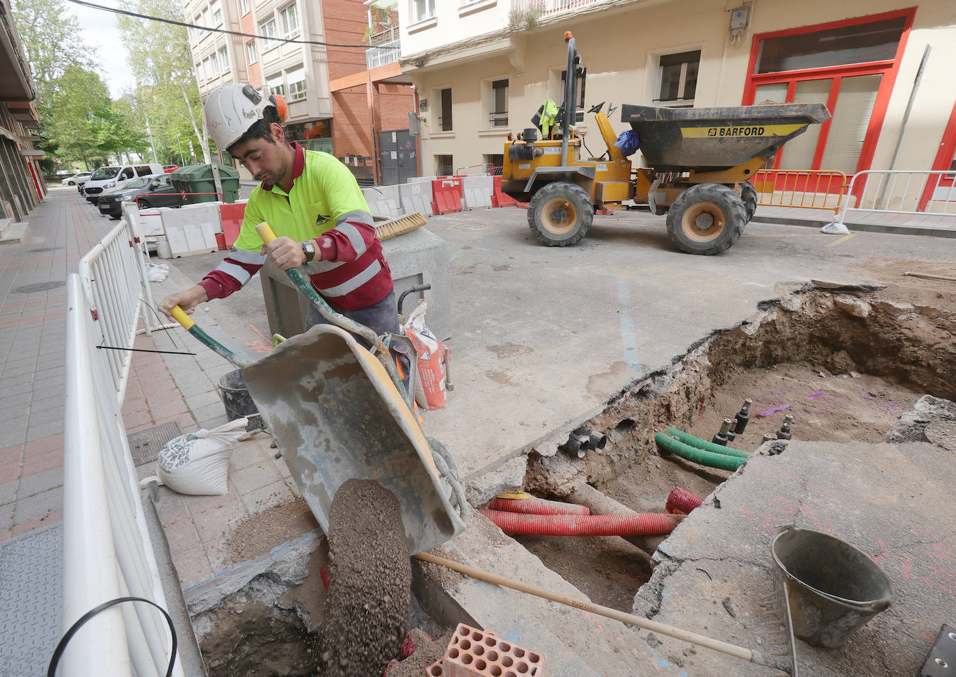 Así avanzan las obras de la red de calor en Palencia