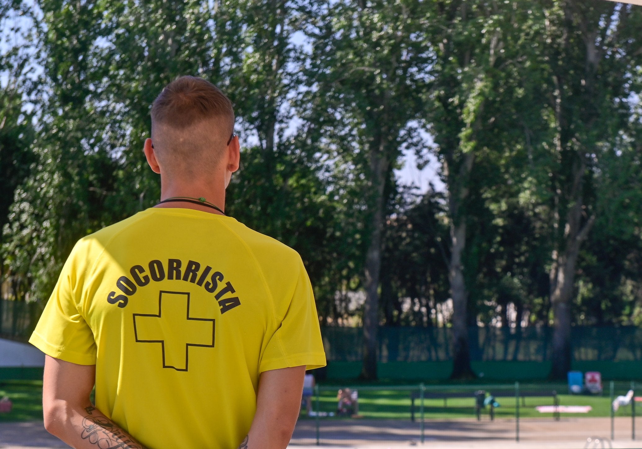 Socorrista de una piscina municipal de Valladolid.