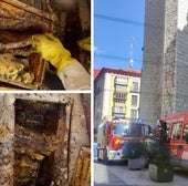 Retiran un enjambre de un edificio abandonado en el centro de Valladolid