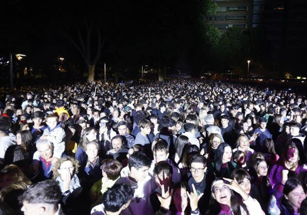 Público en un concierto en el Salón, el pasado San Antolín.