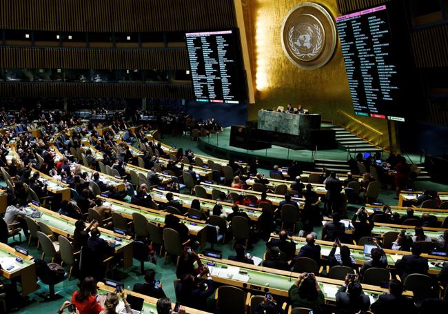 Reunión de la Asamblea General de la ONU en Nueva York.