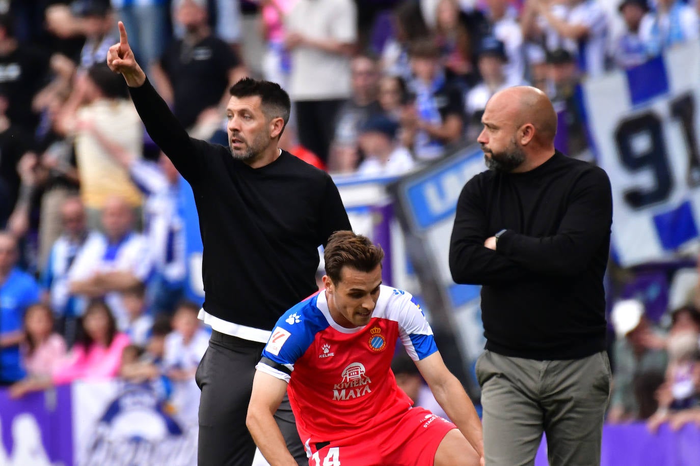 Las imágenes del partido entre el Real Valladolid y el Espanyol