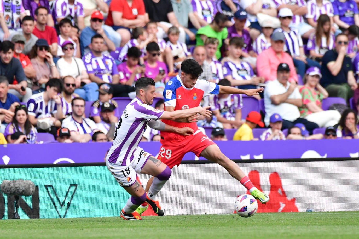 Las imágenes del partido entre el Real Valladolid y el Espanyol