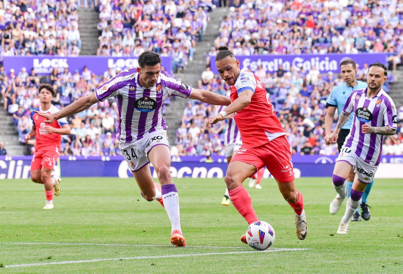 Las imágenes del partido entre el Real Valladolid y el Espanyol