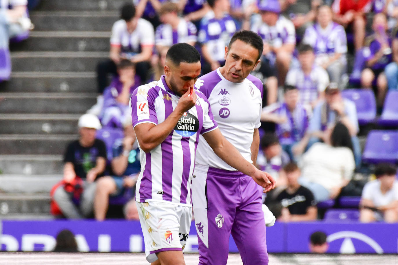 Las imágenes del partido entre el Real Valladolid y el Espanyol