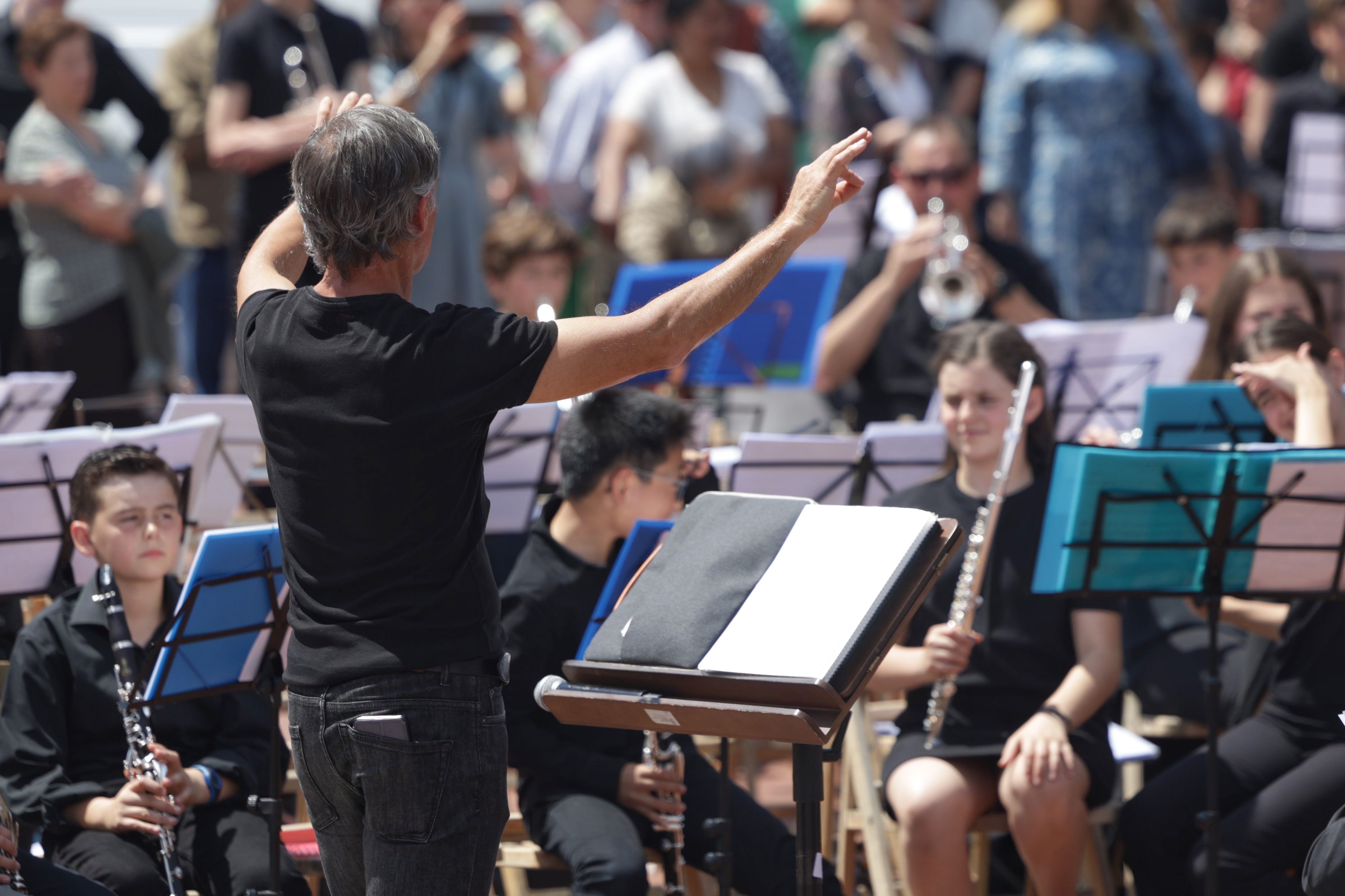 Actuación de los jóvenes estudiantes del conservatorio.