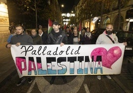 Manifestación en Valladolid en apoyo a Palestina.