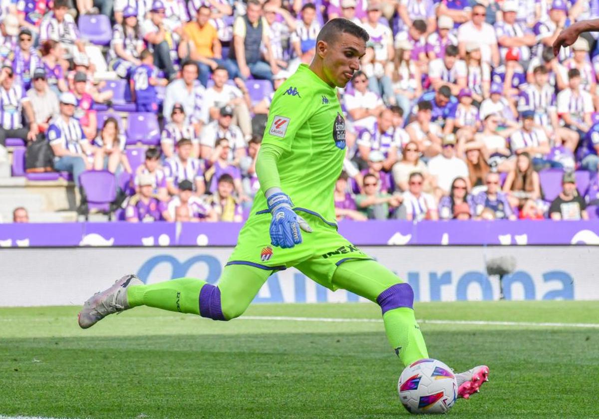 Jordi Masip, durante el último Real Valladolid-Espanyol.