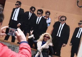 El mural que rinde homenaje a 'Reservoir dogs', en una de las paredes de Cantarranas.