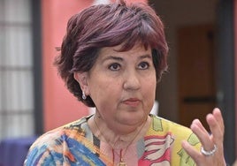 Paqui Aranda, durante la entrevista.