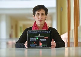 Mercedes Martínez, una de las investigadoras del equipo del proyecto 'App-PI', en la facultad de Ingeniería Informática de la Universidad de Valladolid.