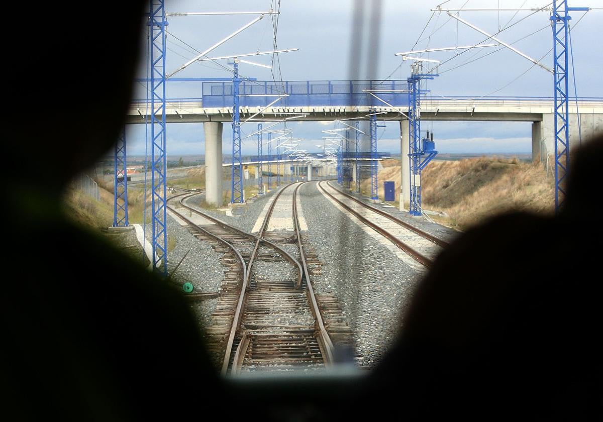 Entrada del desvío de Olmedo, en una imagen de archivo.