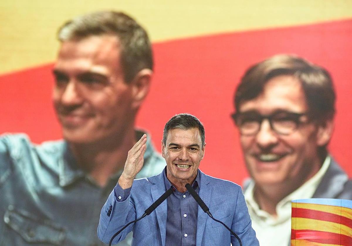 Pedro Sánchez, en un acto del PSC en Barcelona.