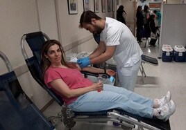 Donación de sangre en el Hospital Clínico de Valladolid.