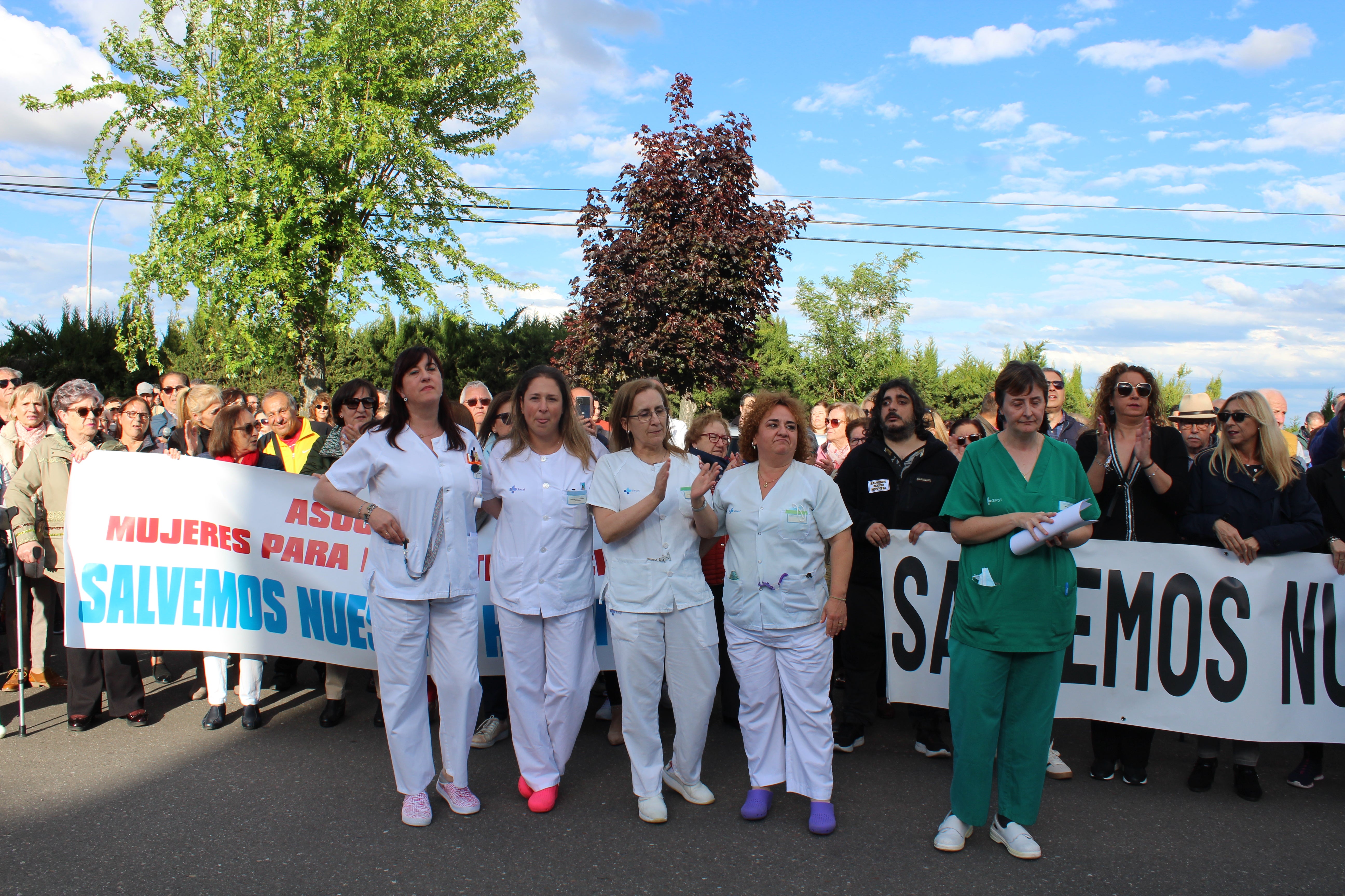 Manifestación en defensa del Hospital de Medina del Campo