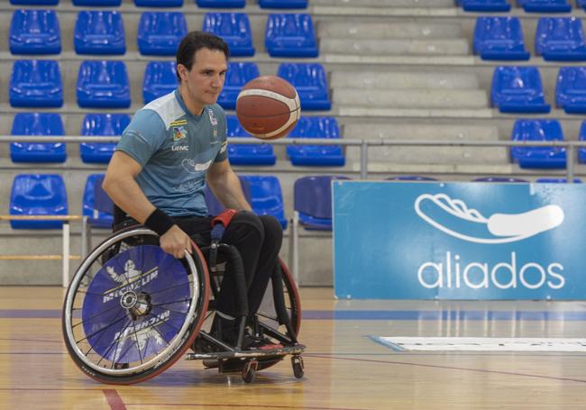 Robles, poco antes de un entrenamiento.