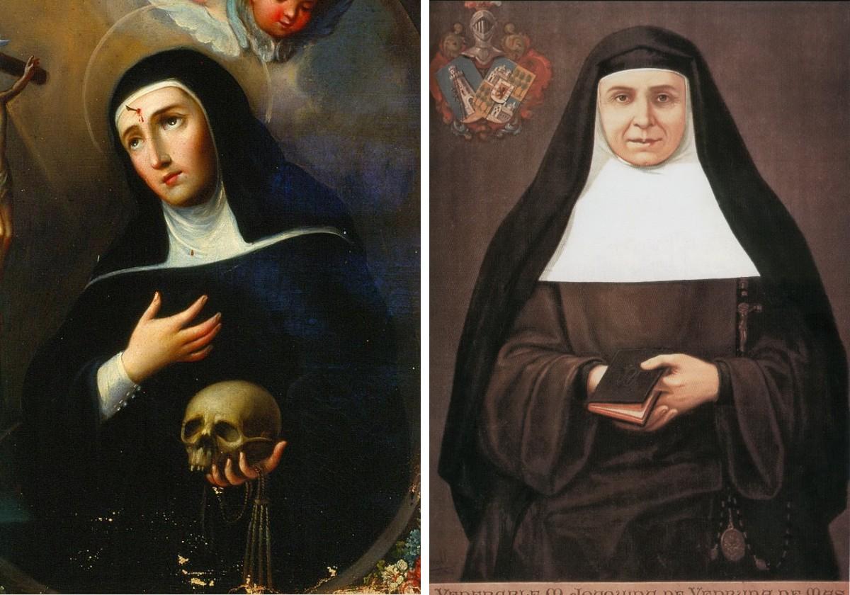 Santa Rita de Casia y Santa Joaquina de Vedruna.