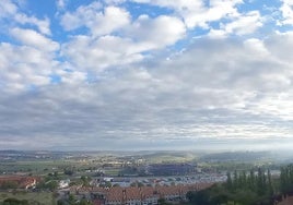 Nubosidad sobre Valladolid vista desde Parquesol.