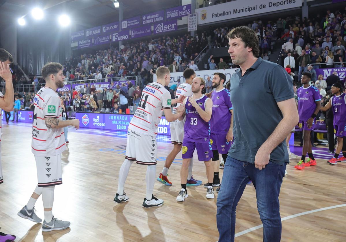 Urko Otegui, a la conclusión del partido del Zunder Palencia ante el Covirán Granada.