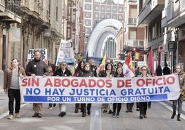 Manifestación de los abogados del turno de oficio en Valladolid.