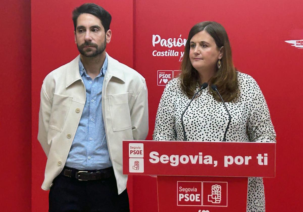 Miguel Merino y Clara Martín, durante su rueda de prensa de este miércoles.