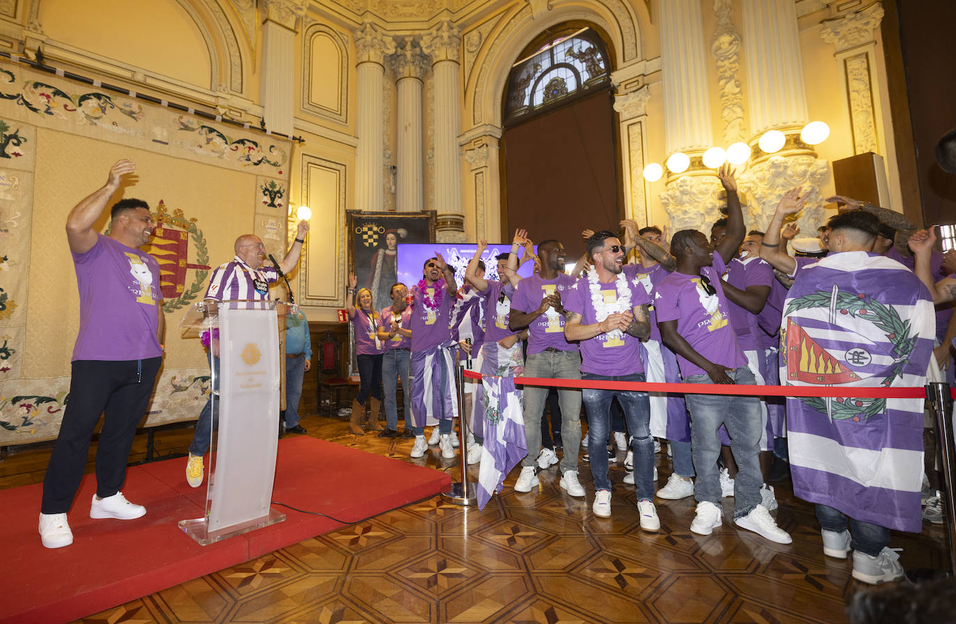 Las imágenes del Real Valladolid en el ayuntamiento