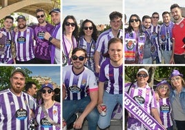 Aficionados del Real Valladolid durante la fiesta del ascenso.