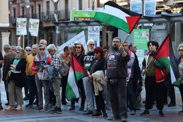 Una de las pasadas concentraciones en apoyo con Palestina, celebrada en la plaza de Fuente Dorada.