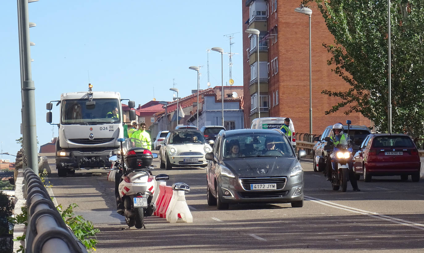 Tráfico y obras en el viaducto de Arco de Ladrillo