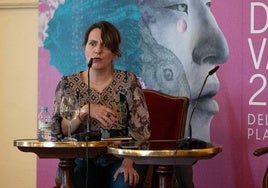 Daniela Tarazona, en la Feria del Libro de Valladolid.