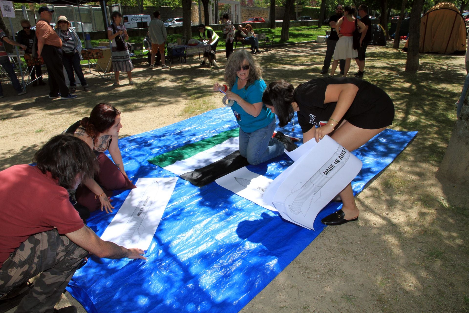 La acampada por Palestina en Segovia, en imágenes