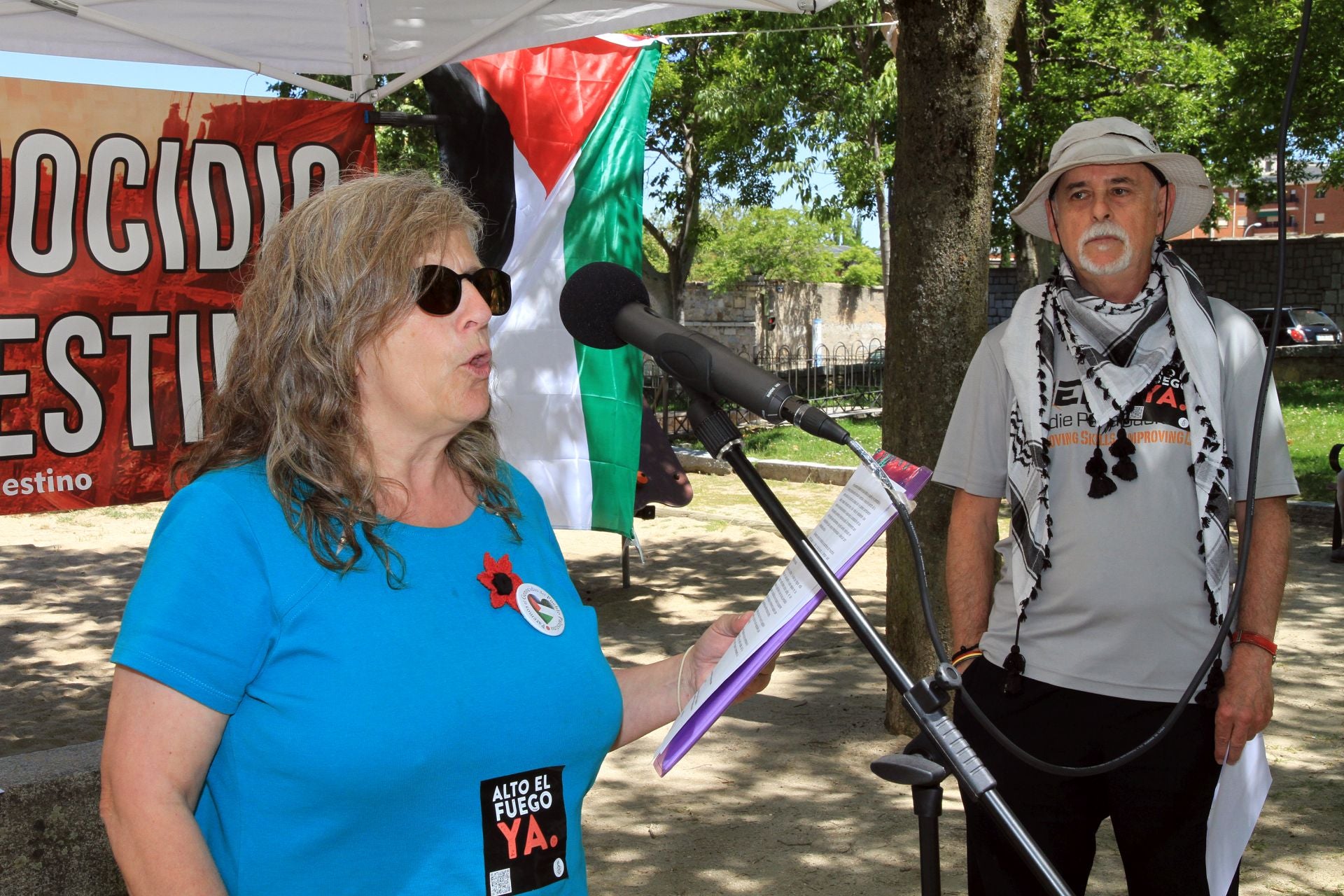 La acampada por Palestina en Segovia, en imágenes