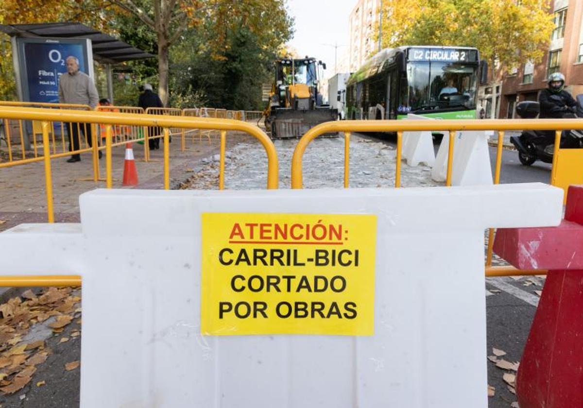 Obras en Valladolid.