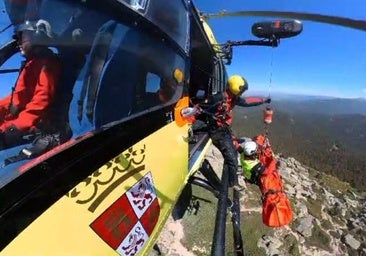 Rescatado en helicóptero un montañero herido tras caerse en Siete Picos