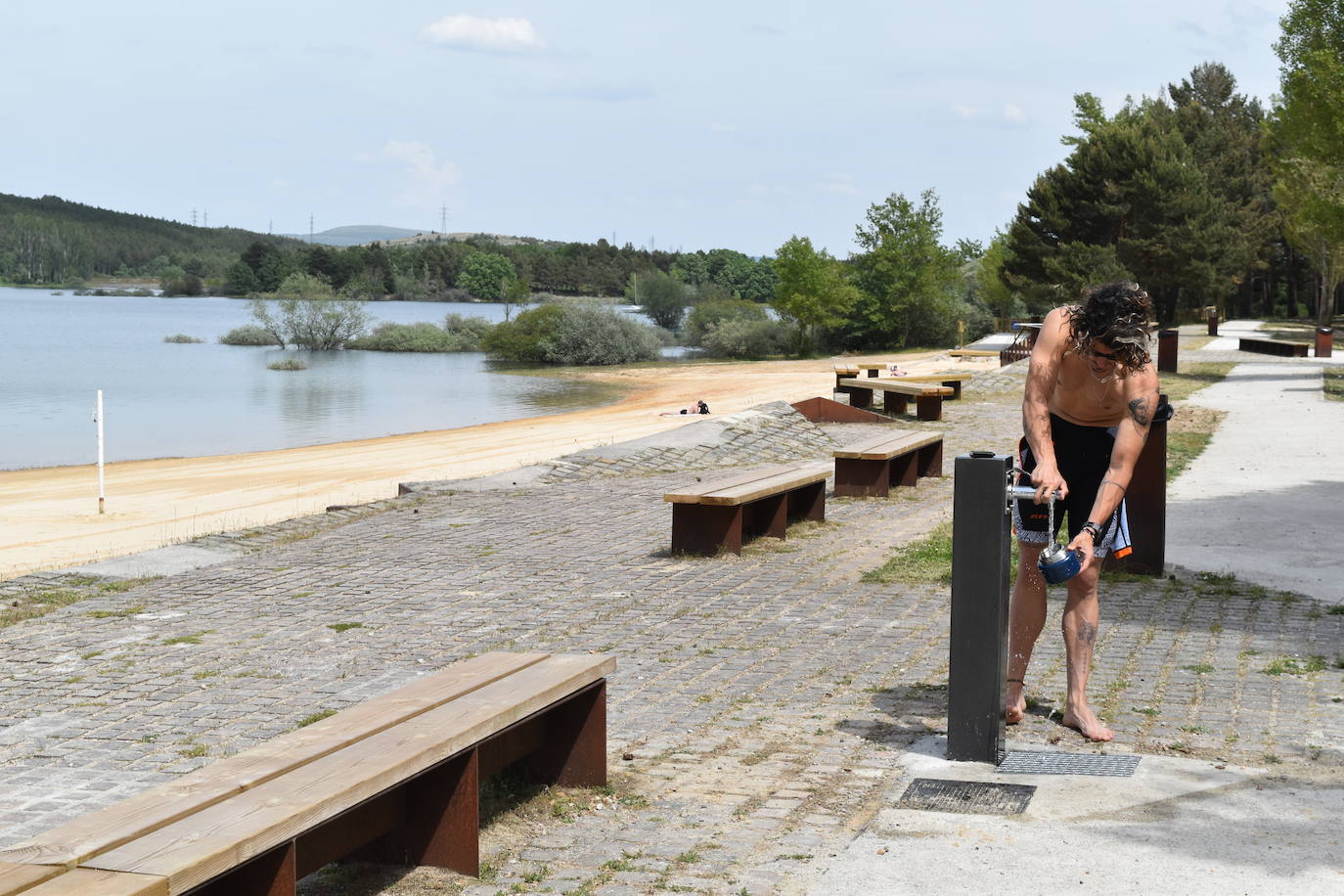 Así ha quedado la playa de Aguilar de Campoo