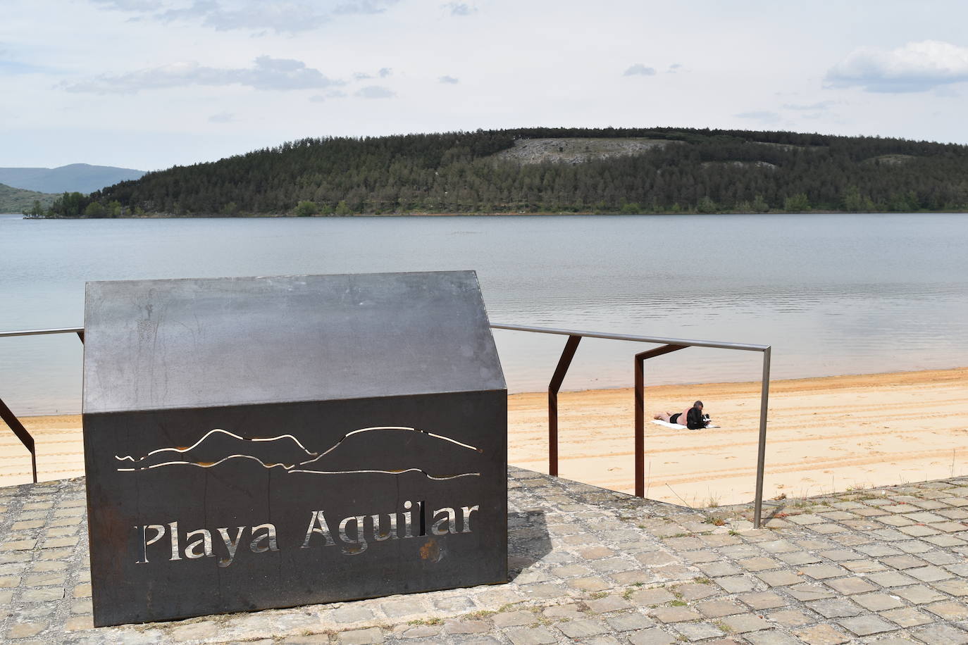 Así ha quedado la playa de Aguilar de Campoo