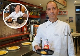 Víctor Vaquero, de Vables, posa con 'Plaza Circular'. En el círculo, Teodoro Paniagua, de La Esquina de Pani, junto a 'Hechizo'.