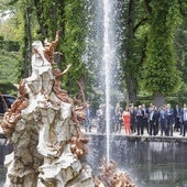 Felipe VI inaugura una fuente de La Granja sin uso durante 80 años