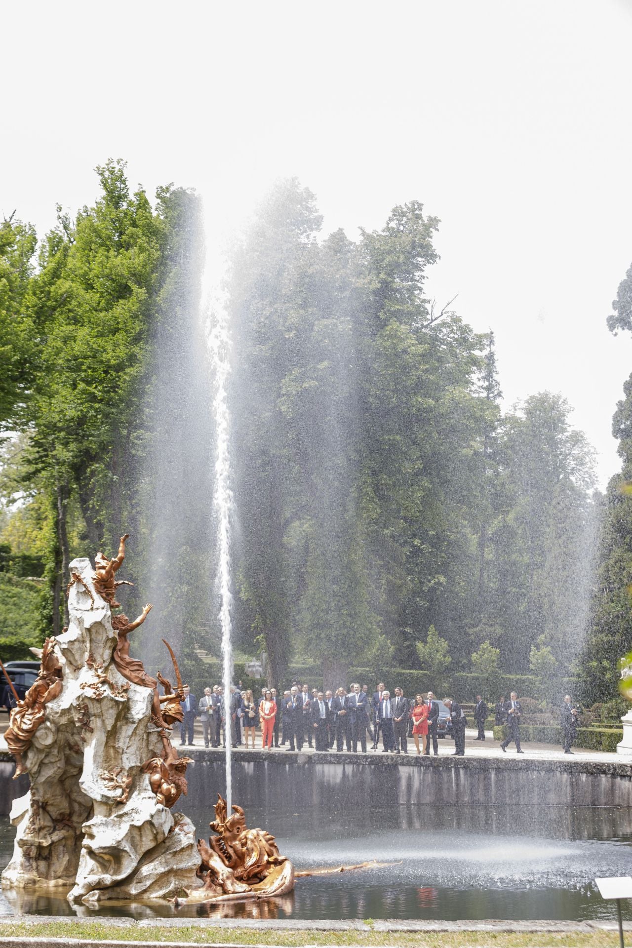 La puesta en marcha de la fuente de Andrómeda, en imágenes