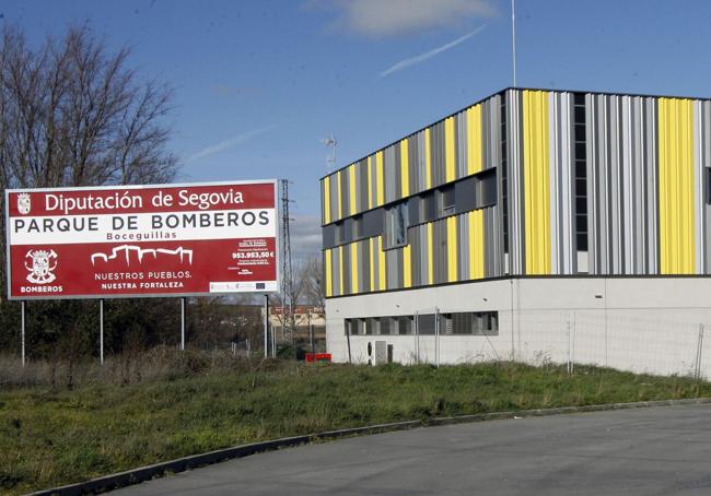 Nave del nuevo parque de bomberos construido por la Diputación de Segovia en Boceguillas.