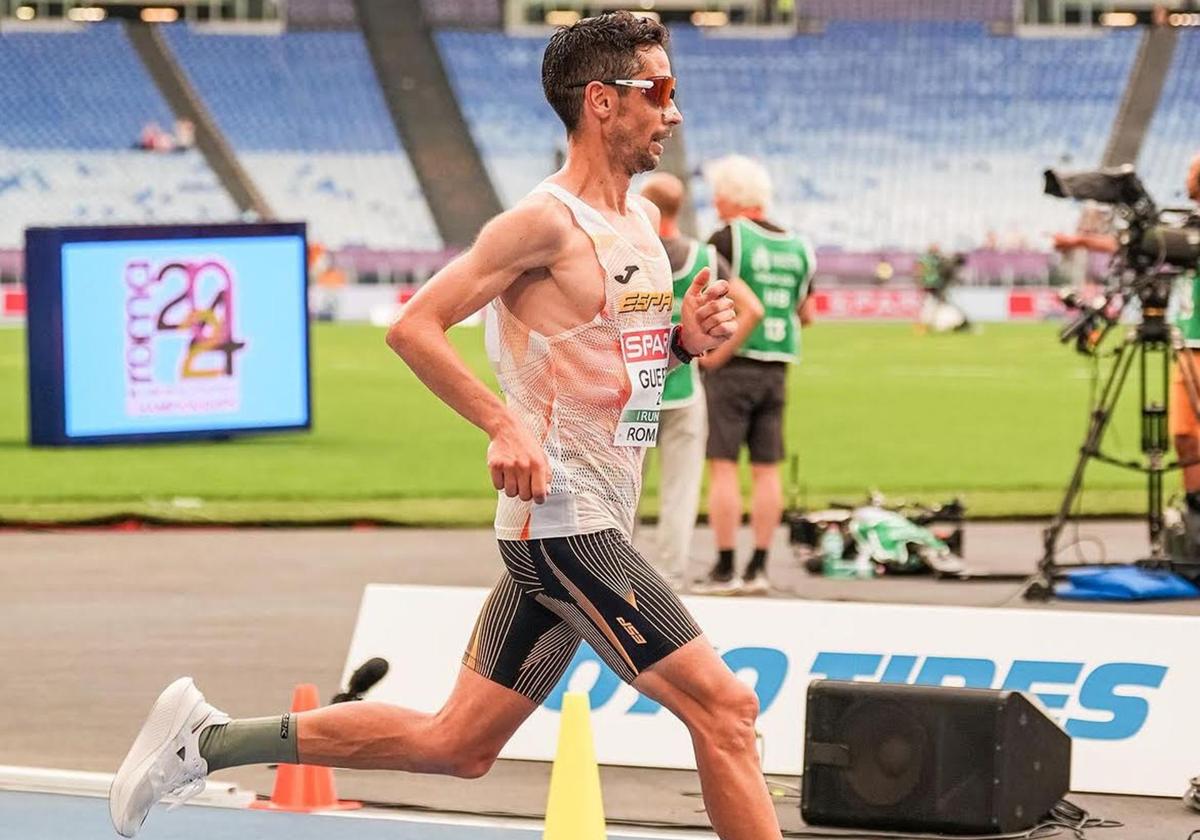 Javi Guerra en la Media Maratón del Europeo de Atletismo.