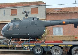 El Ayuntamiento de Antigüedad recibió un helicóptero militar para el futuro Museo de la Aviación el pasado mes de enero.