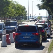 En fila india y con paciencia por las obras en la avenida del Real Valladolid