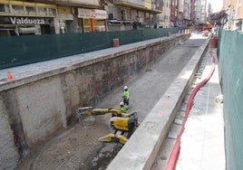 Trabajos de ampliación del túnel de Labradores.