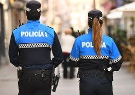 Imagen de archivo de agentes de la Policía Local de Valladolid.